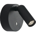 Ideal Lux - Faretto da parete LED ricaricabile dimmerabile con controllo a sfioramento BEAN LED/3W/5V 2200 mAh CRI 95 nero